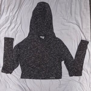 Gymshark Women’s cropped heather grey hoodie size M